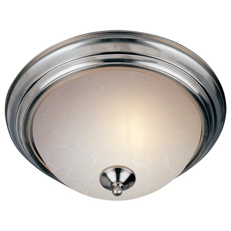 Maxim Two Light Satin Nickel Ice Glass Bowl Flush Mount 5841ICSN